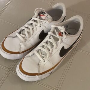 Nike White and Tan shoes size 6Y or women’s size 7.5 Sneakers